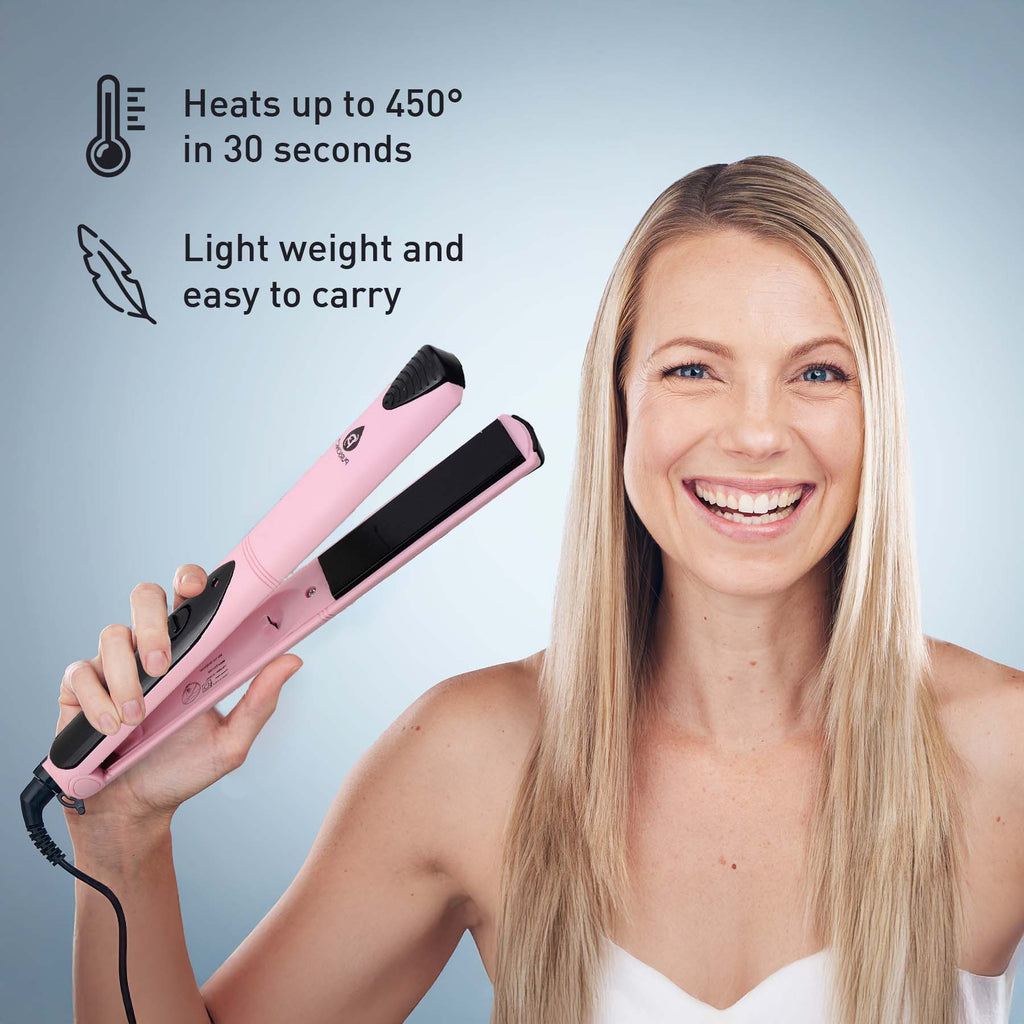 Hair Styling Power Bundle: One Step Hair Dryer & Volumizer Brush + Professional Salon Quality Flat Iron Hair Straightener With Free Travel Straightener-2