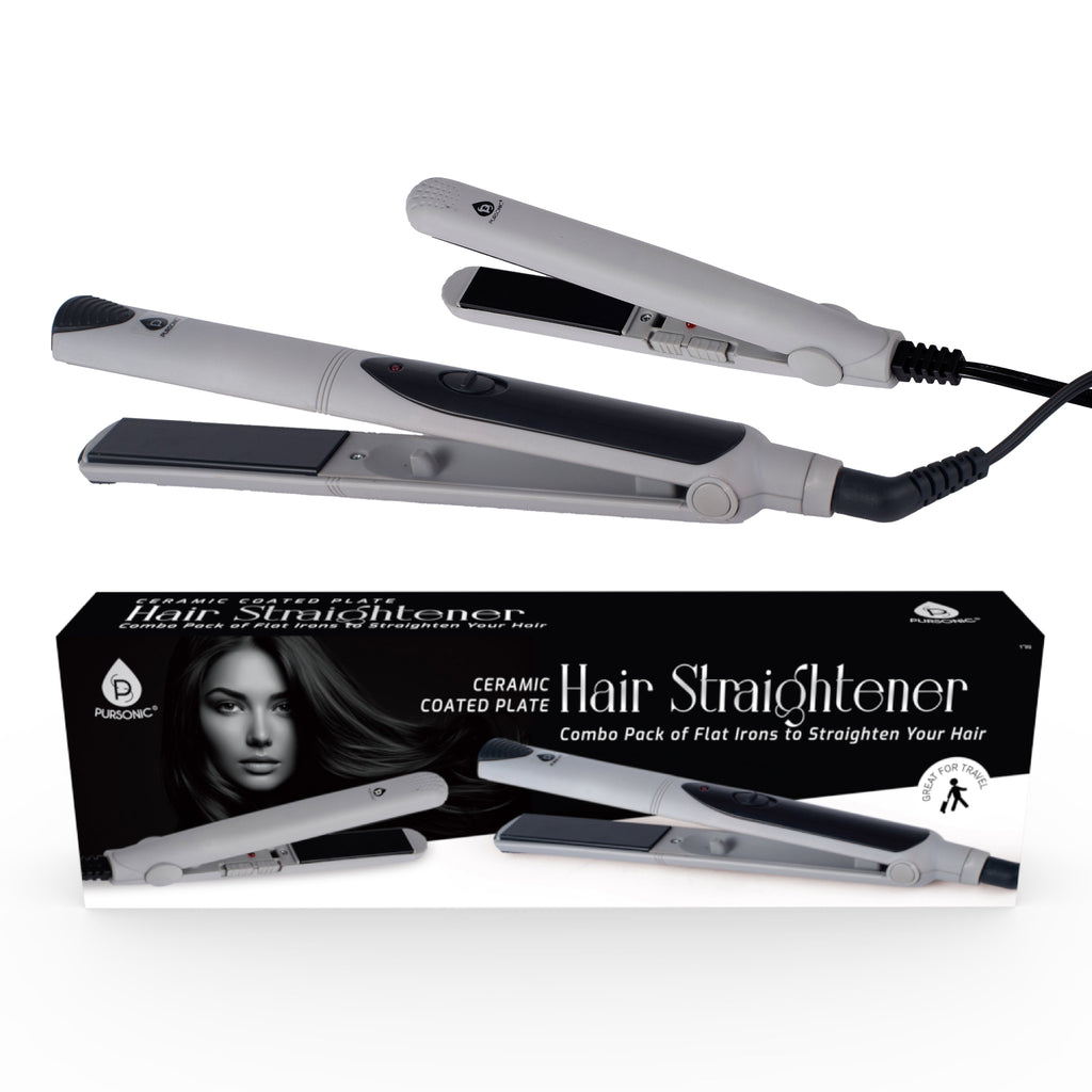 Professional Salon Quality Flat Iron Hair Straightener With A Free Travel Straightener-3