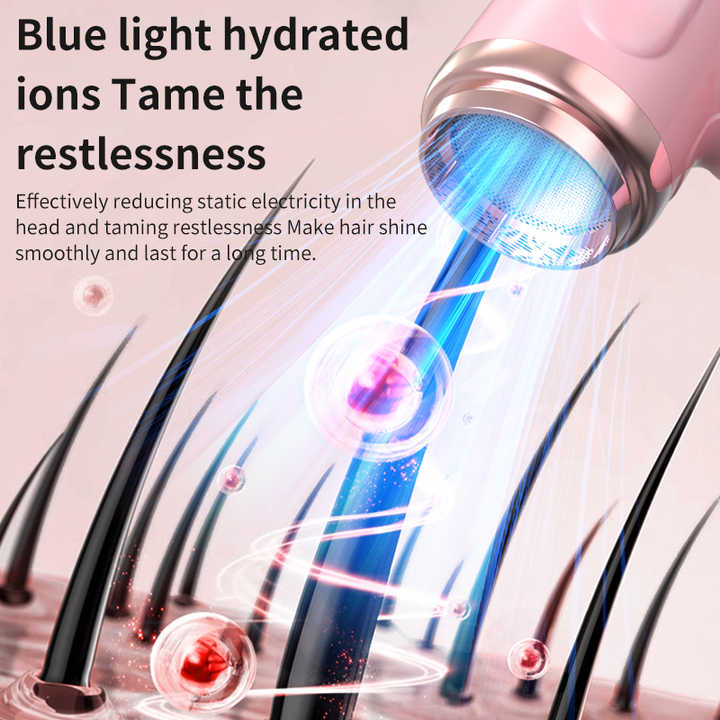 NNEDSZ White Wireless Hair Dryer with Cold & Hot Air, Portable Large-Capacity Rechargeable Ionic Dryer, Fast-Drying, Lightweight and Compact for Home and Travel-3
